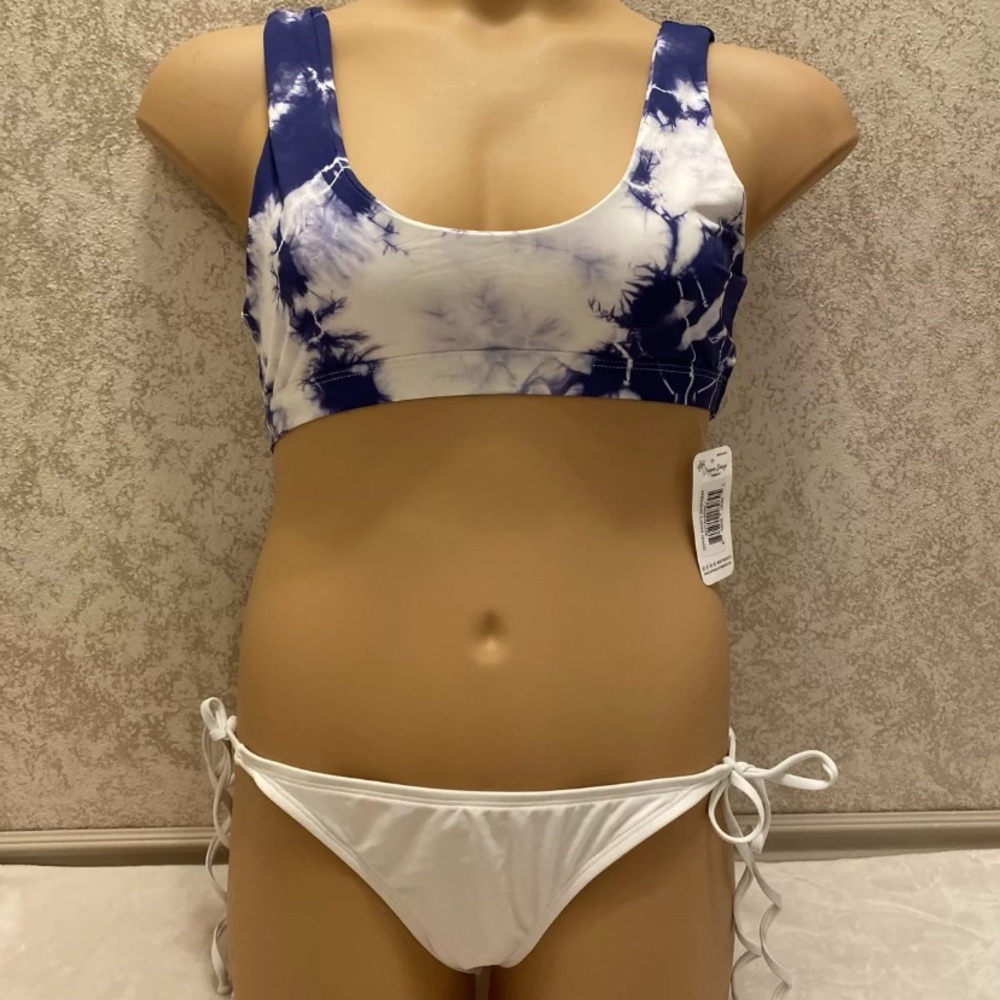 Dippin' Daisy's Tie-Dye Blue and White Bikini